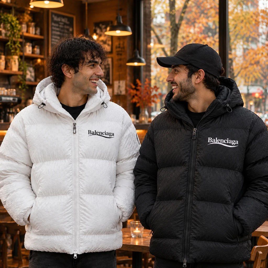 کاپشن ضد آب داخل پشمی Balenciaga-مشکی